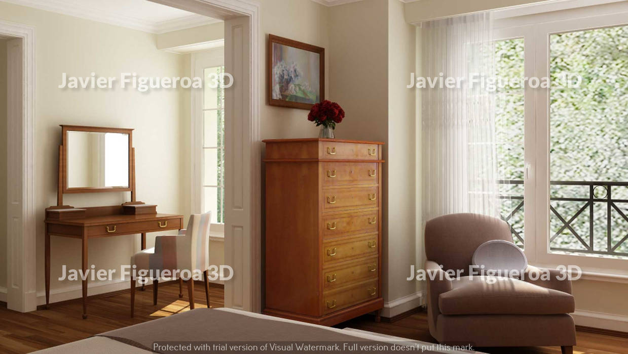 RENDERS INTERIORES DE VIVIENDA EN ACASUSSO, Javier Figueroa 3D Javier Figueroa 3D Ruang Keluarga Klasik