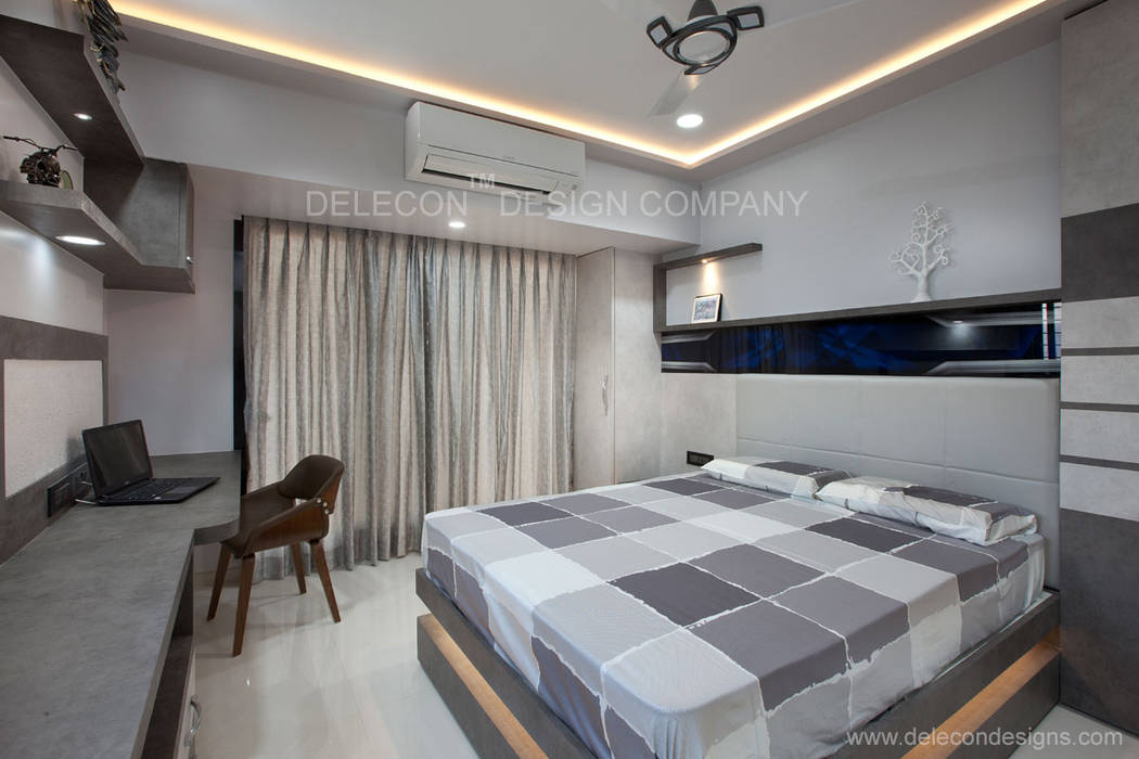 4BHK DUPLEX RESIDENCE AT KHARGHAR NAVI MUMBAI DELECON DESIGN COMPANY Small bedroom