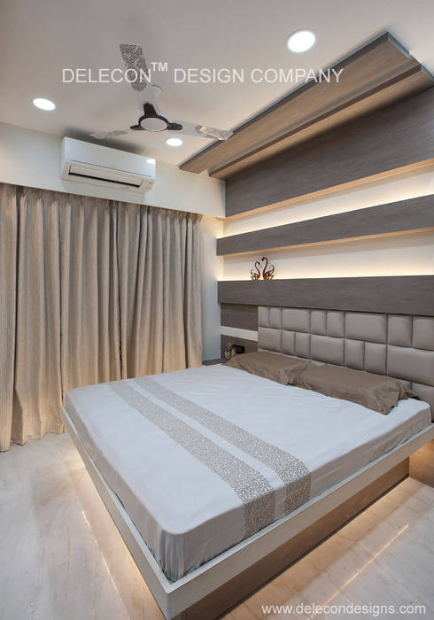 4BHK DUPLEX RESIDENCE AT KHARGHAR NAVI MUMBAI, DELECON DESIGN COMPANY DELECON DESIGN COMPANY 작은 침실