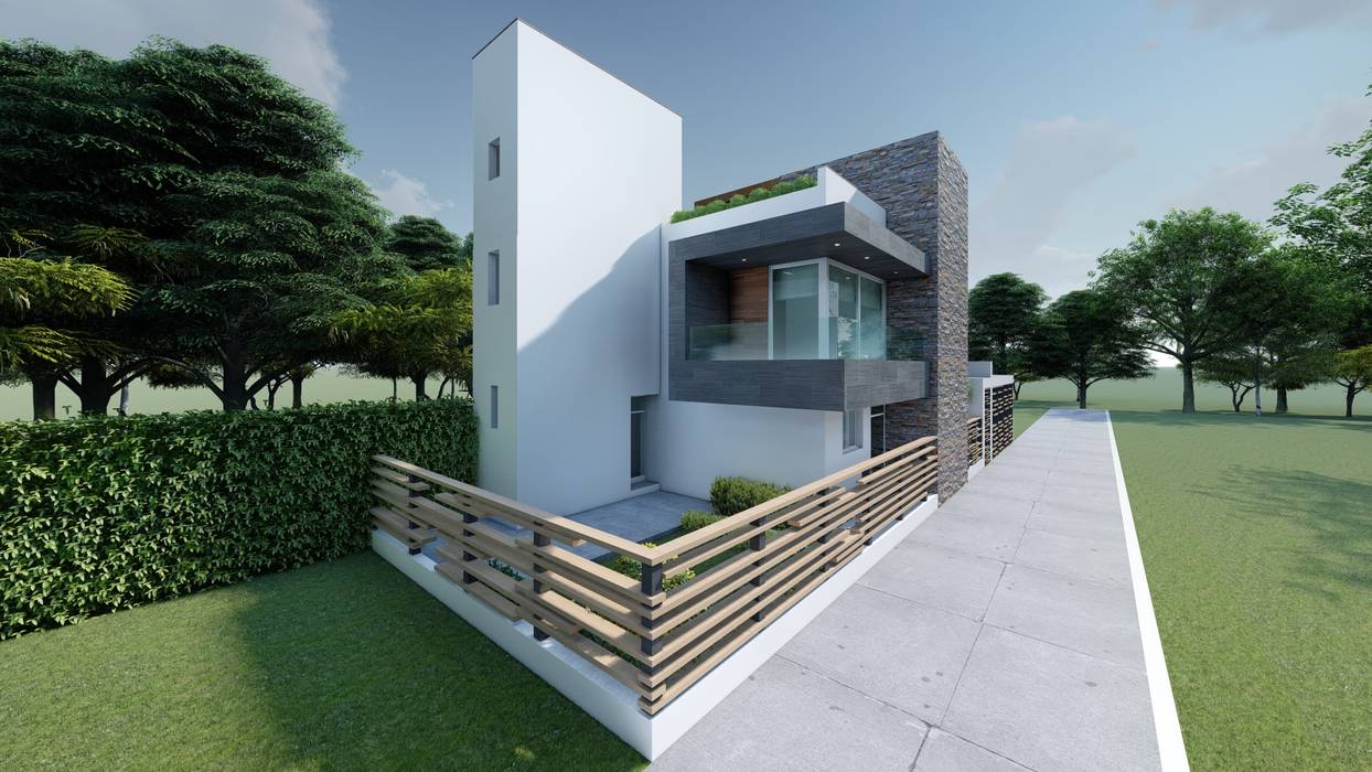 JG, DISARQ ARQUITECTOS. DISARQ ARQUITECTOS. 狭小住宅