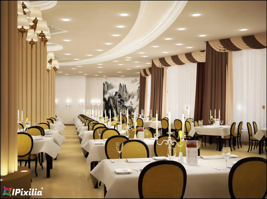 " Elegant Hotel Restaurant " Visualization by Ipixilia , IPixilia IPixilia Salle à manger classique