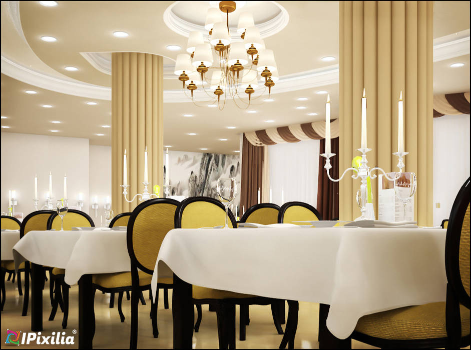 " Elegant Hotel Restaurant " Visualization by Ipixilia , IPixilia IPixilia Sala da pranzo in stile classico