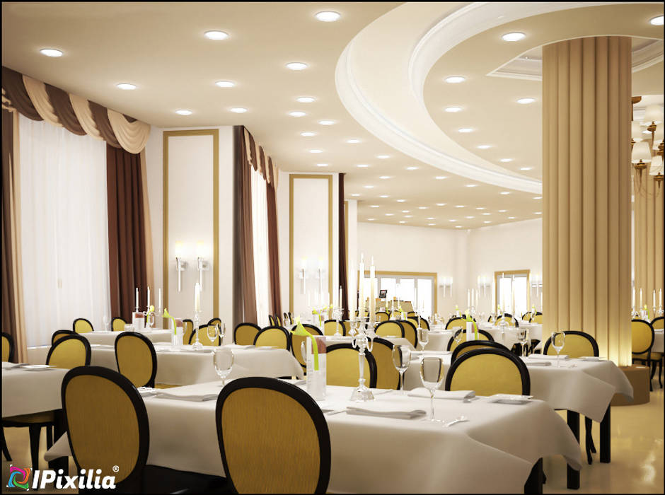 " Elegant Hotel Restaurant " Visualization by Ipixilia , IPixilia IPixilia Comedores de estilo clásico