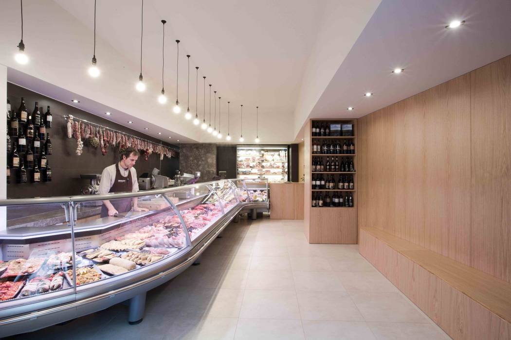 Macelleria Randazzo - Termini Imerese, ALESSIO LO BELLO ARCHITETTO a Palermo ALESSIO LO BELLO ARCHITETTO a Palermo Commercial spaces Văn phòng & cửa hàng