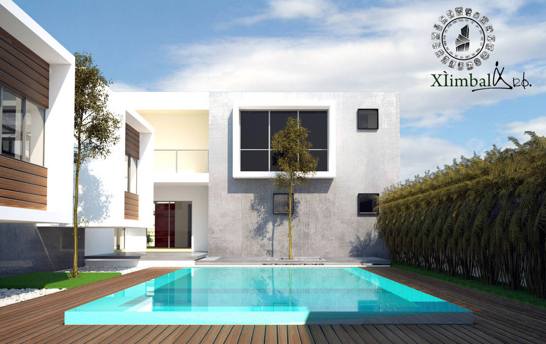 Casa del Cerro, XÍimbalARQ XÍimbalARQ مسبح حديقة أسمنت