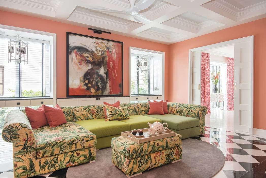 Chinoiserie Living Room by Design Intervention Design Intervention Asian style living room