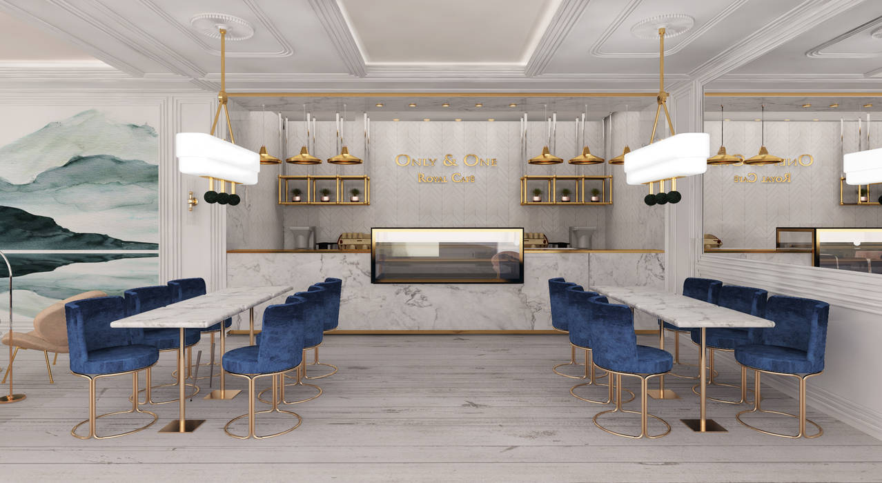 Only & One Royal Cafe, Deev Design Deev Design Bedrijfsruimten Marmer Bars & clubs