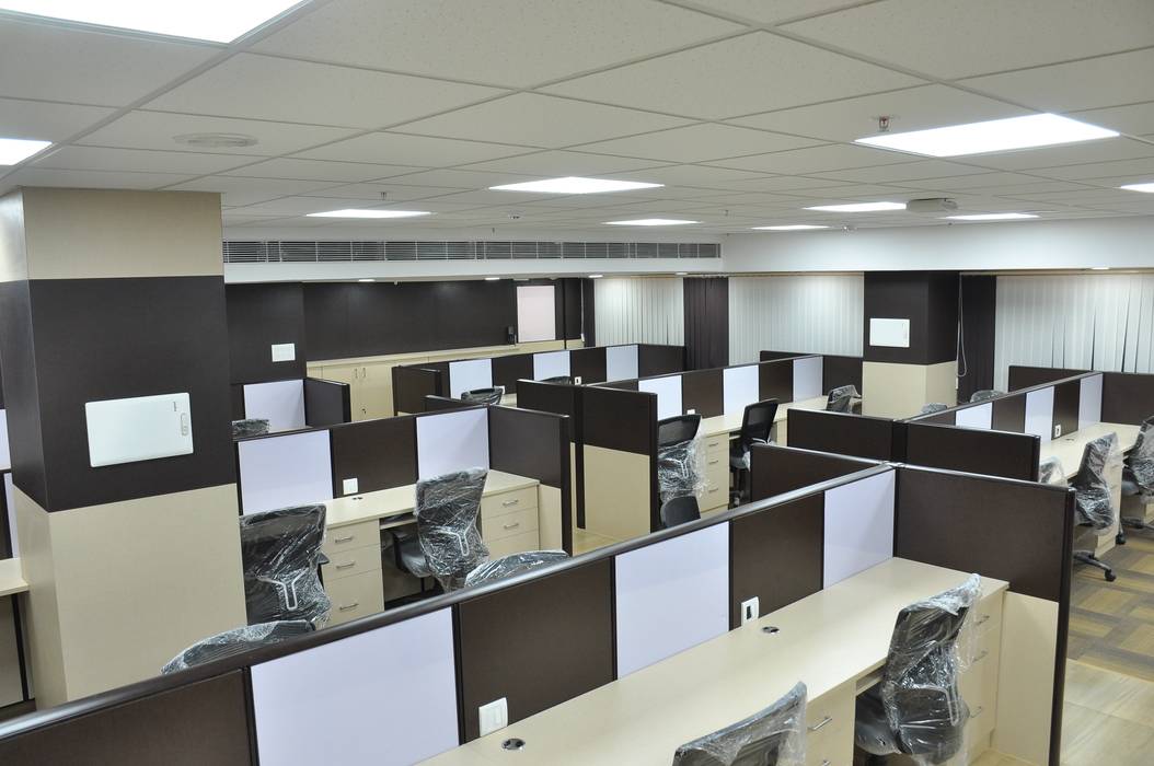 Finance Bank projects - Chennai, Sri Paamban Interiors Sri Paamban Interiors Ruang Studi/Kantor Gaya Country