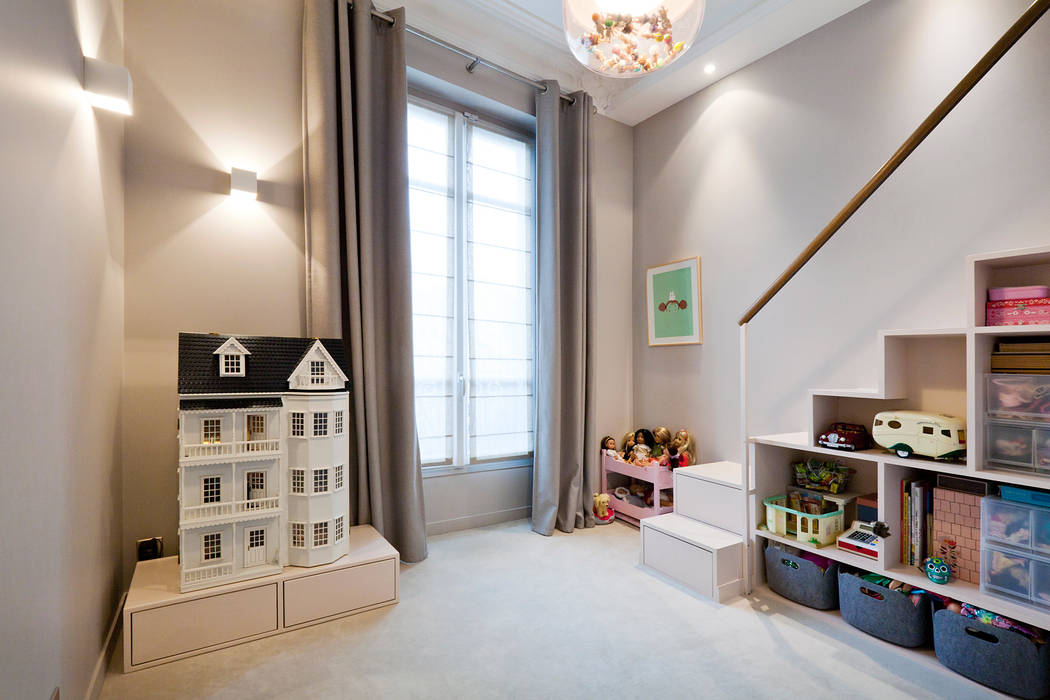 Appartement 95 m2 à Paris, Catalina Castro Blanchet Catalina Castro Blanchet Dormitorios infantiles de estilo ecléctico