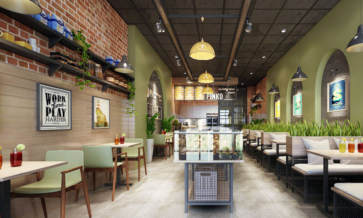nội thất tiệm bánh: hiện đại by công ty thiết kế nhà hàng & quán cafe Hiện đại CEEB, Hiện đại