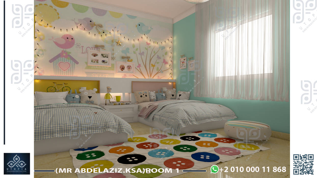 العزيزيه بالمملكة السعودية, UTOPIA DESIGNS AND CONSTRUCTION UTOPIA DESIGNS AND CONSTRUCTION Cuartos para niñas