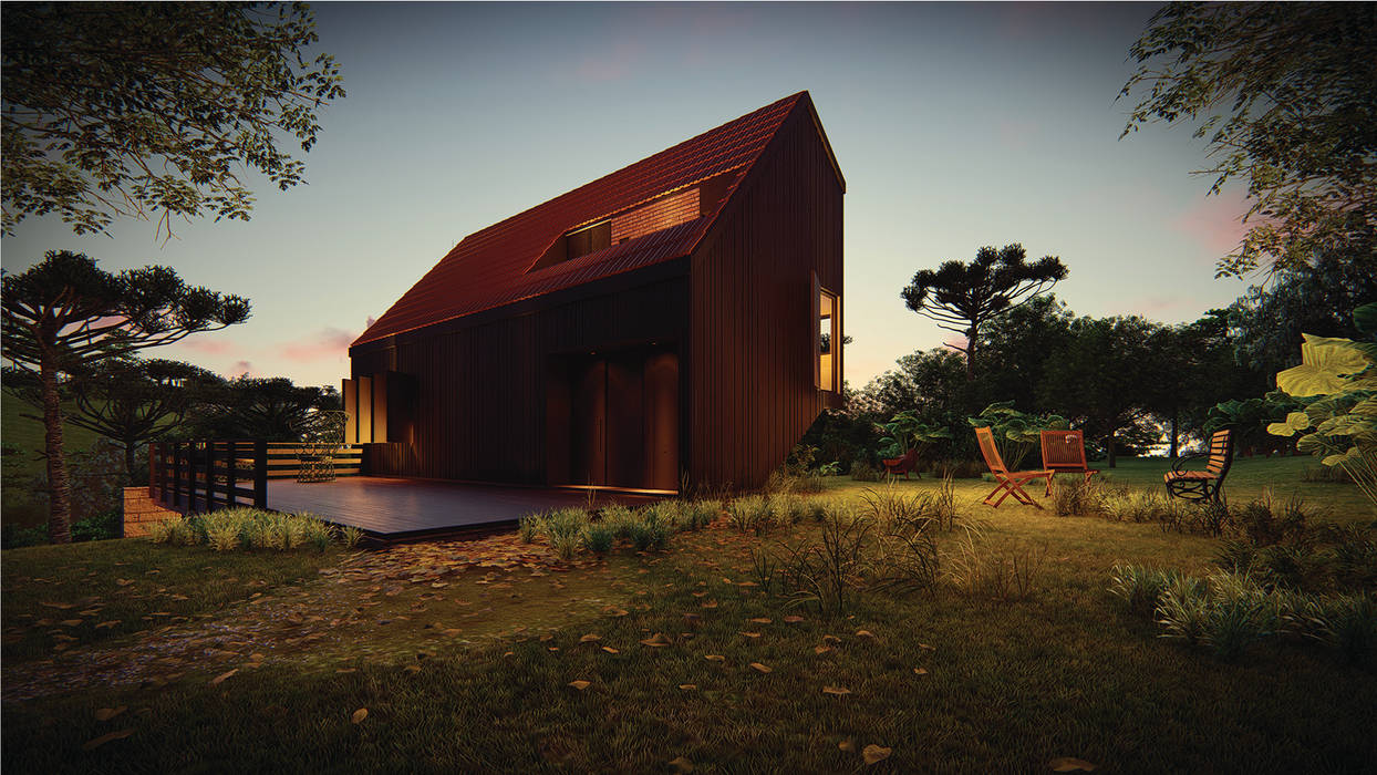 CASA SAMAMBAIA, Franthesco Spautz Arquitetura Franthesco Spautz Arquitetura منزل خشبي