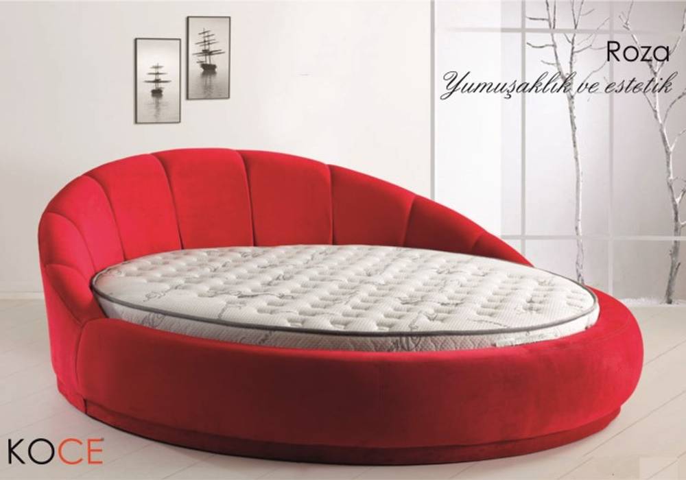 İmaj Sandıklı Yuvarlak Yatak Seti, Özyurt Paz.Ltd.Şti. Özyurt Paz.Ltd.Şti. Modern style bedroom Beds & headboards