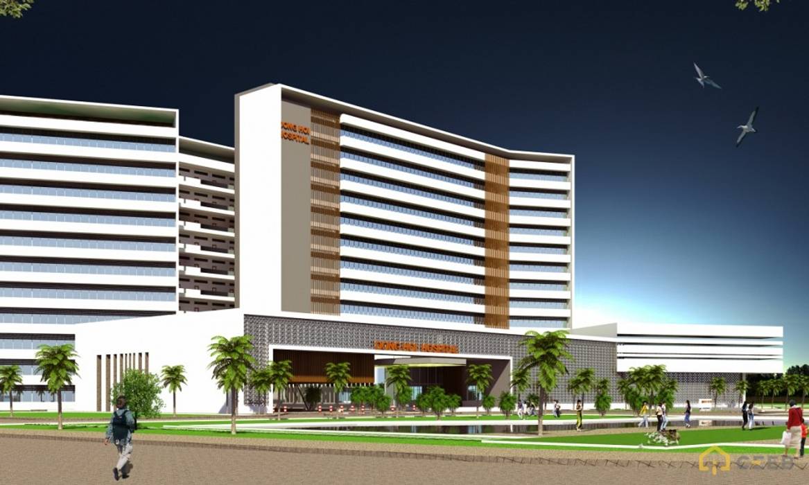 thiết kế bệnh viện nghỉ dưỡng & phục hồi chức năng Đồng Hới thiết kế khách sạn hiện đại CEEB phối cảnh bệnh viện