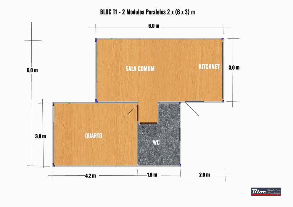 Casas Modulares - modelos BLOC LINEA, BLOC - Casas Modulares BLOC - Casas Modulares