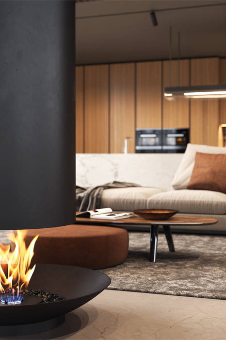 ​Under Plate — Settled Collection Shelter ® Fireplace Design Sala de estarLareiras e acessórios