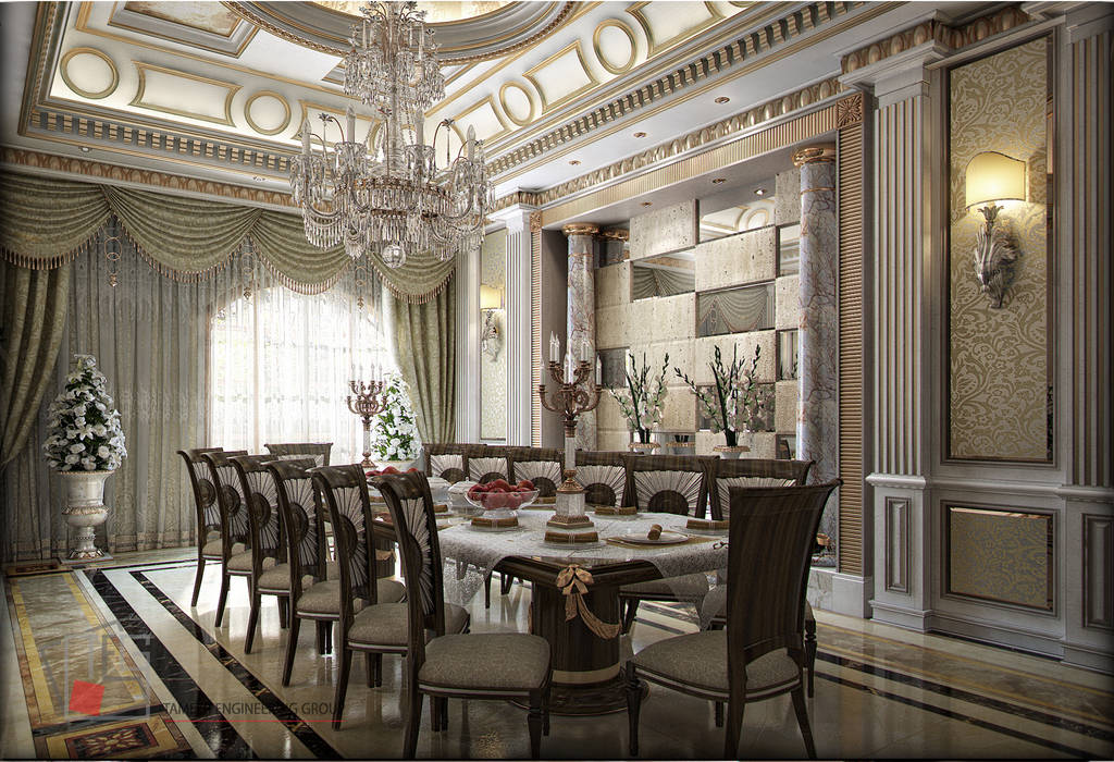 Khaled Al Safyan Palace مجموعة تعمير الهندسية - TEG Designs Interior Design,Palace,Residential