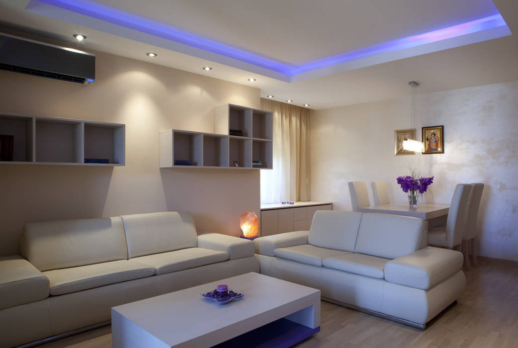 Trabajos Residenciales bajo las tecnologías de Iluminación Wieland, Grupo MCB Grupo MCB Modern living room Lighting