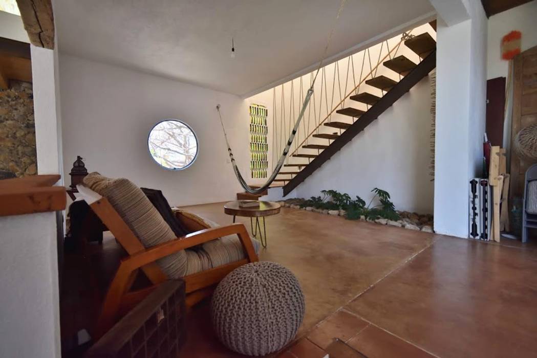 Casa Quetzalcoátl / Escalera AT arquitectos Escaleras escalera,estuudio,luz,concreto,madera,acero,adobe,interior,interiorismo