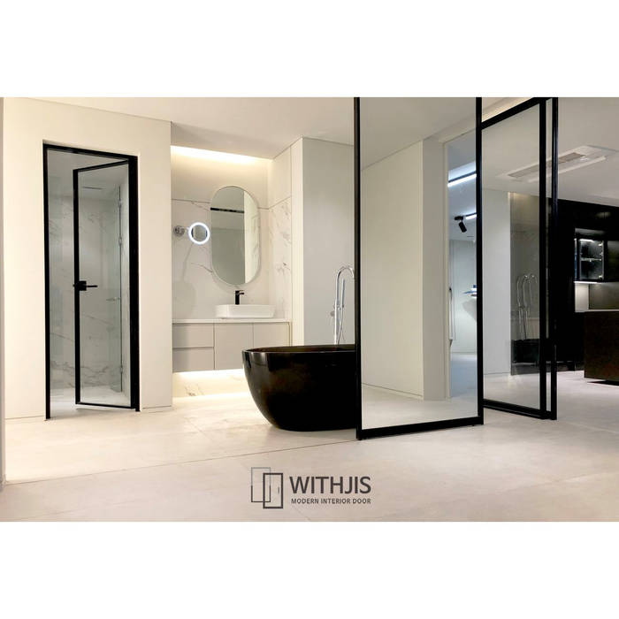 욕실인테리어 에딧테이블 위드지스, WITHJIS(위드지스) WITHJIS(위드지스) Modern bathroom Aluminium/Zinc