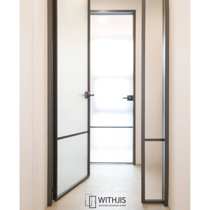 위드지스 양개여닫이도어 비대칭여닫이도어 ALU-SW, 양개형, WITHJIS(위드지스) WITHJIS(위드지스) Puertas interiores Aluminio/Cinc