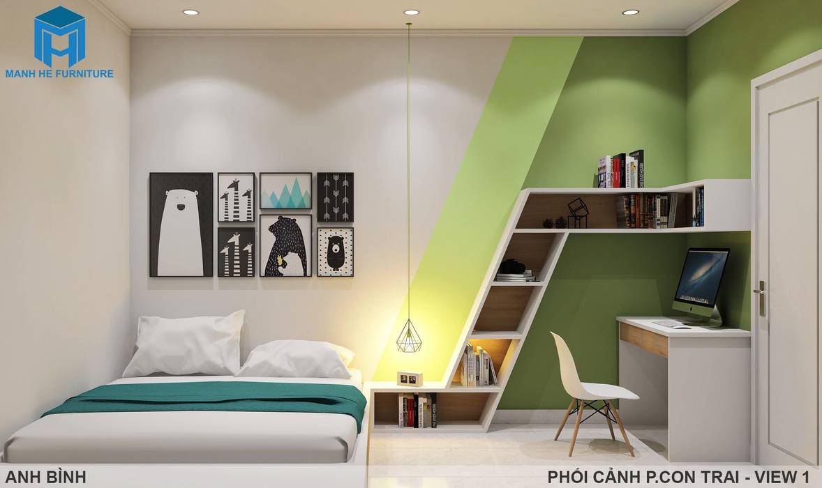 Designer, Công ty Cổ Phần Nội Thất Mạnh Hệ Công ty Cổ Phần Nội Thất Mạnh Hệ Boys Bedroom OSB