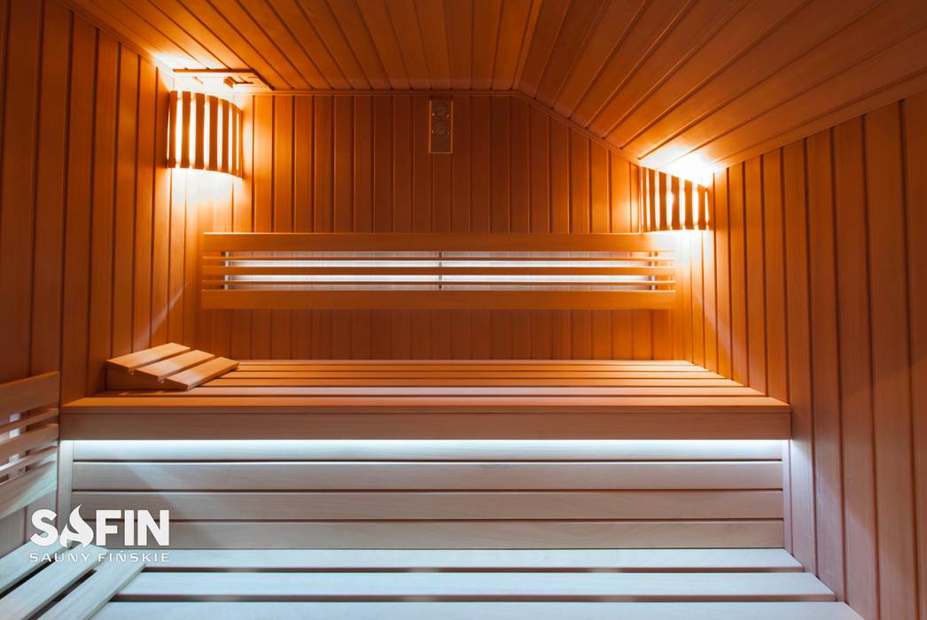 Sauna z jodły kanadyjskiej, Safin Safin Spa moderna