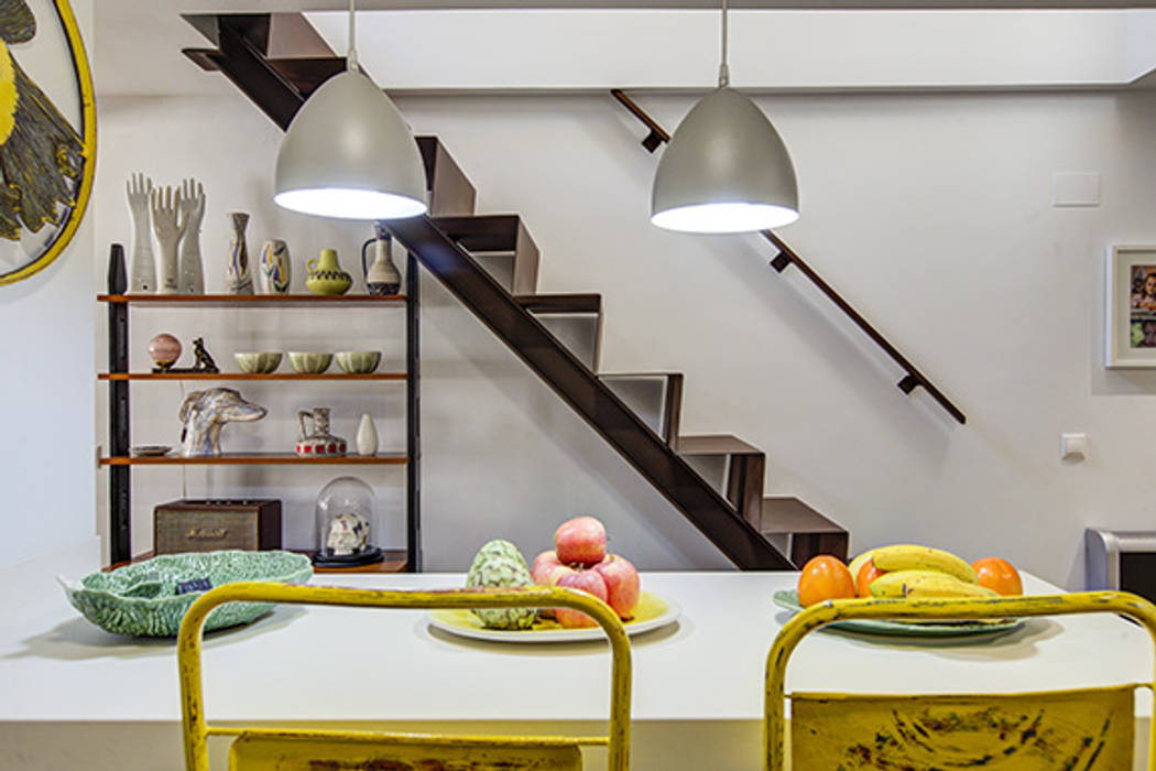 Escaleras Metálicas diseñas a medida. Decorando tu espacio - interiorismo y reforma integral en Madrid. Cocinas de estilo ecléctico Cerámico Encimeras