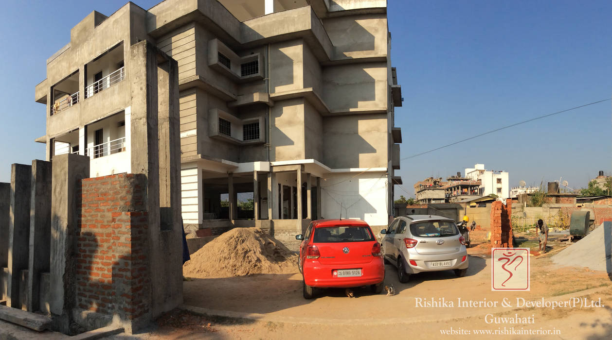 Building exterior Rishika Interior & Developer (p) Ltd. Modern houses