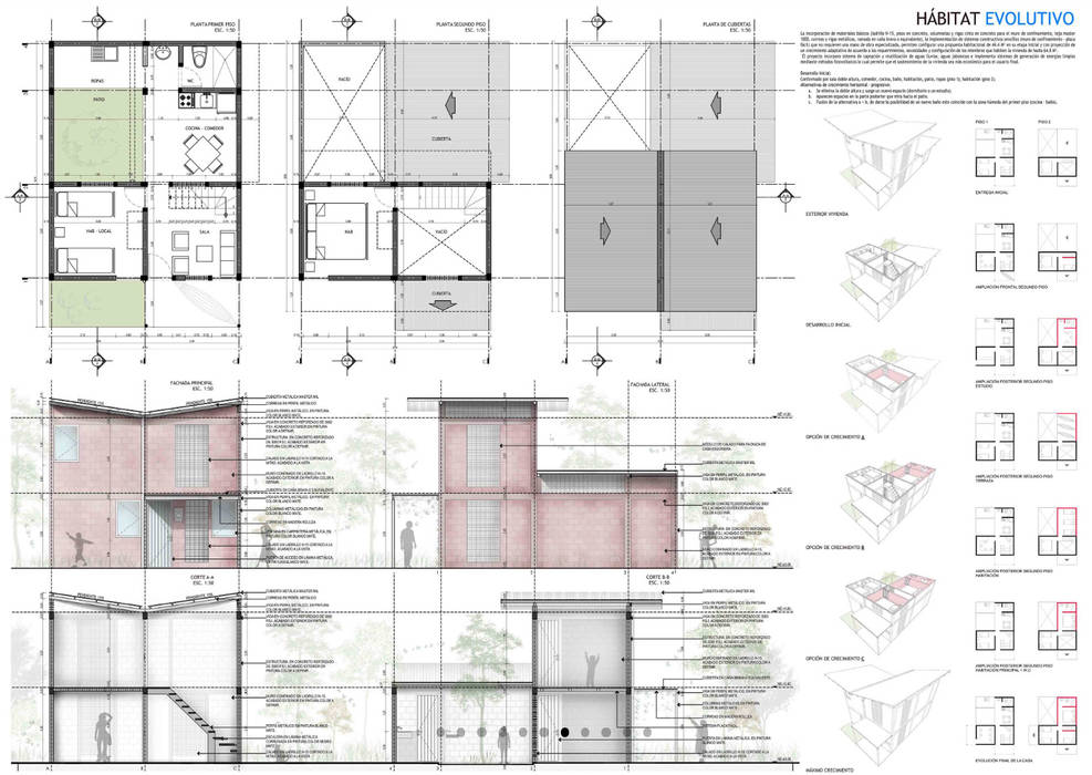 Vivienda Social Progresiva Cartagena, Hábitat Evolutivo., CONTRAPUNTO TALLER DE ARQUITECTURA CONTRAPUNTO TALLER DE ARQUITECTURA Multi-Family house