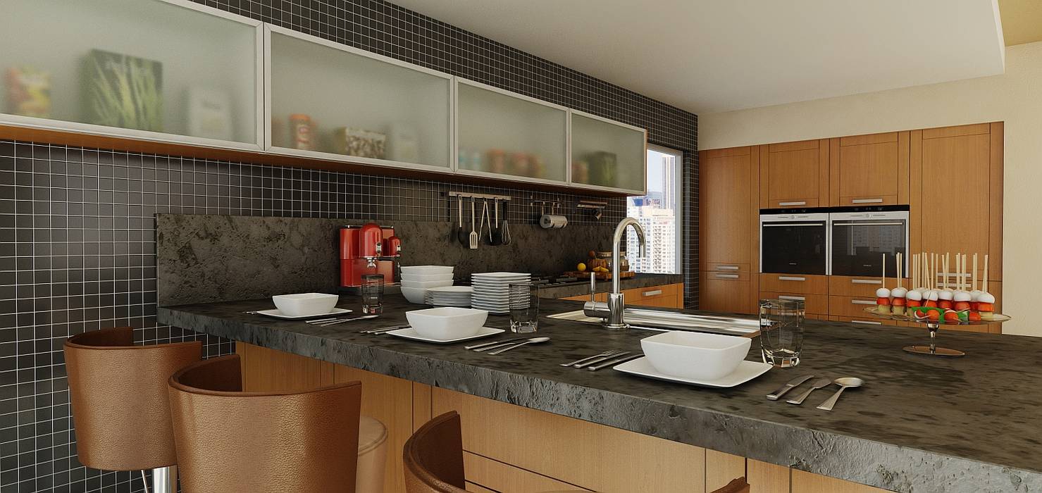 Cocinas calegra méxico cocinas equipadas azulejos multicolor | homify