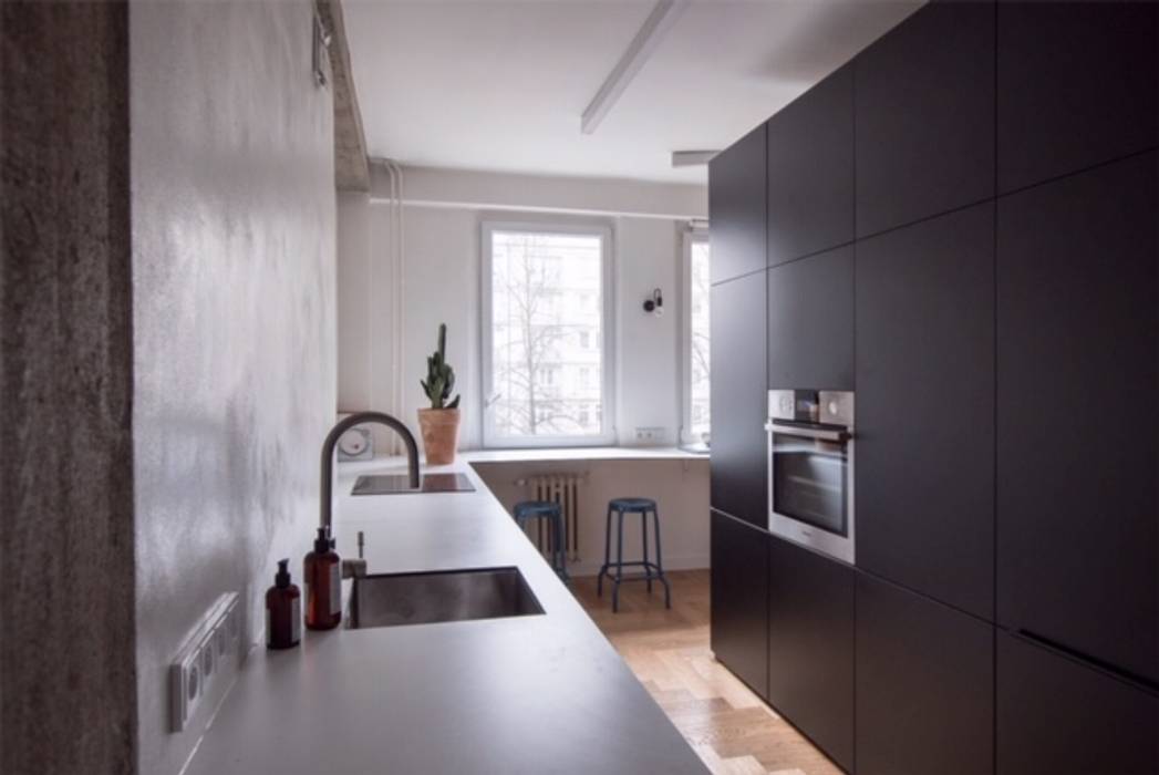 Projekt wnętrza mieszkania, masa architekci masa architekci Cucina moderna