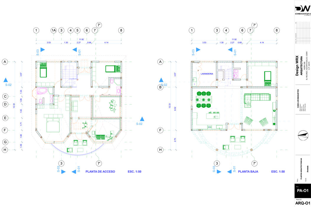 Planos arquitectónicos Design WRX Casas unifamiliares Piedra