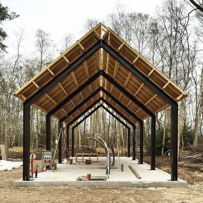Casa de campo, Design WRX Design WRX Gable roof Wood Wood effect