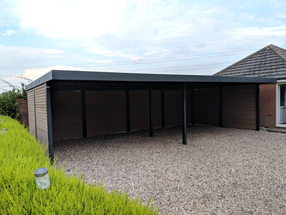 Multi+ 4 bay carport. The finished system wearemodern limited Carport Besi/Baja