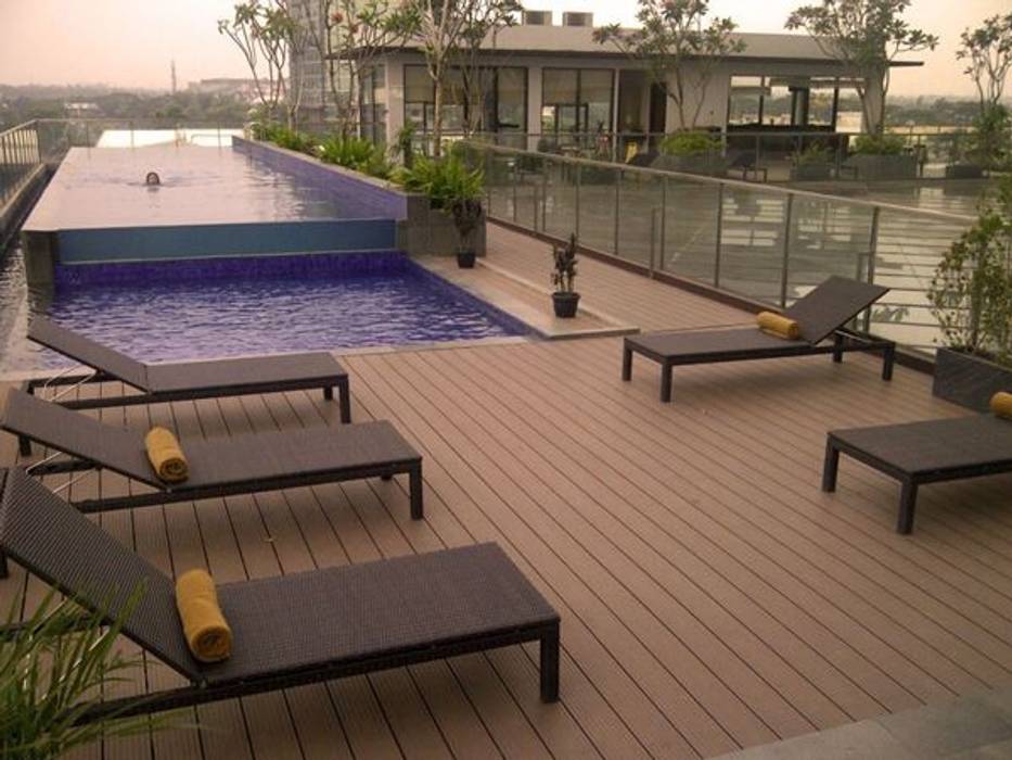 Deck madera sólida y WPC, Manintex Pisos Manintex Pisos Balcony Wood-Plastic Composite