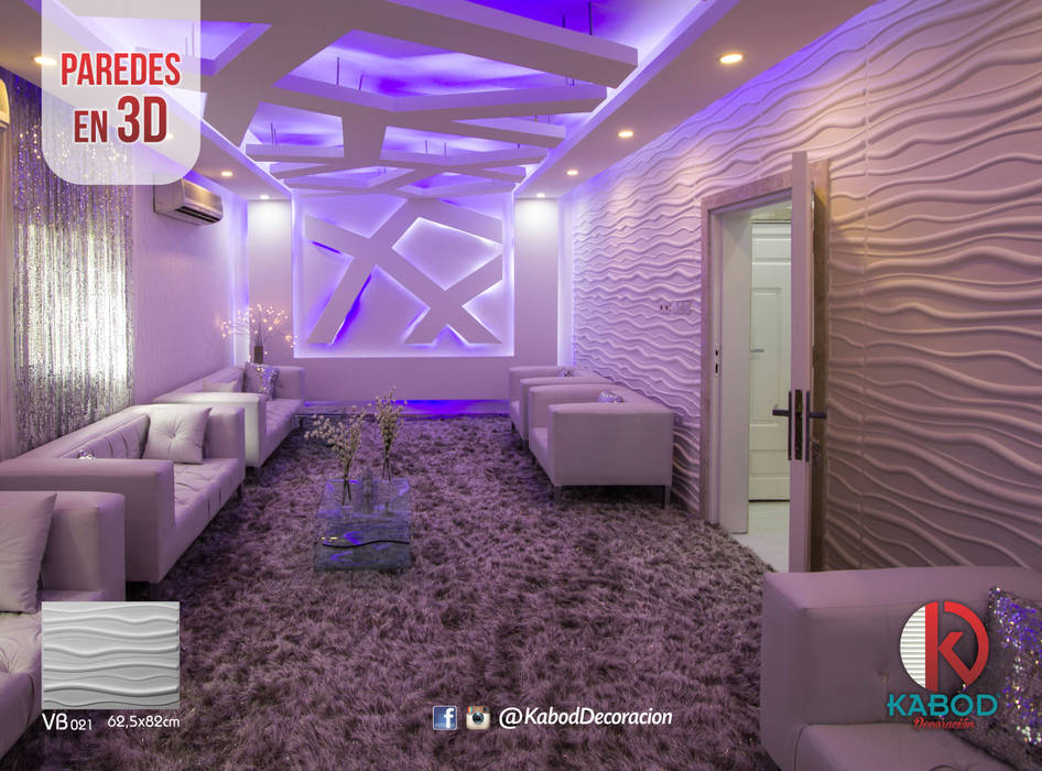 PAREDES 3D, KABOD DECORACION KABOD DECORACION Paredes y pisos de estilo moderno