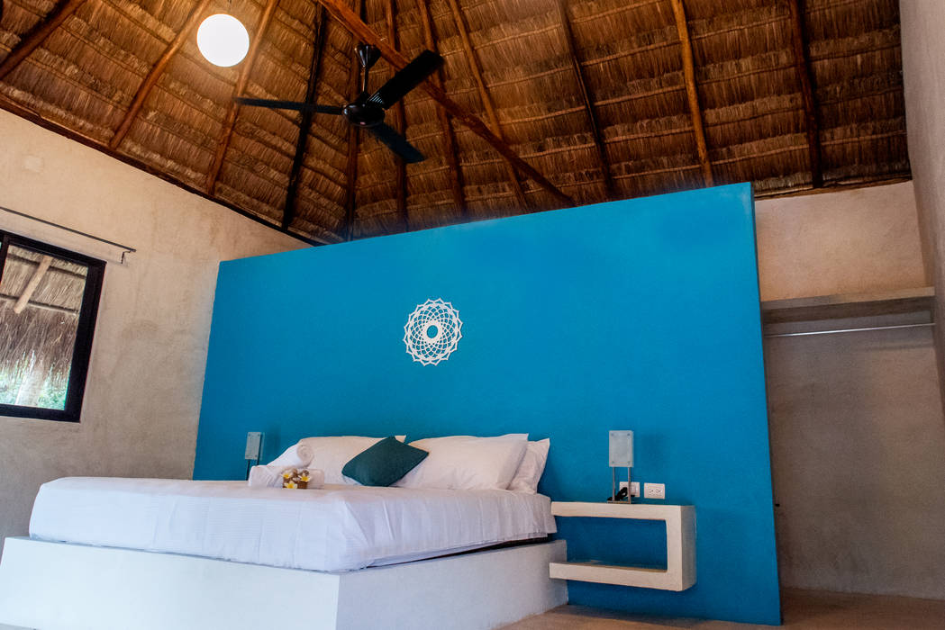 Hotel Azul 36, Bacalar, Quintana Roo. Manuel Aguilar Arquitecto Espacios comerciales Hoteles