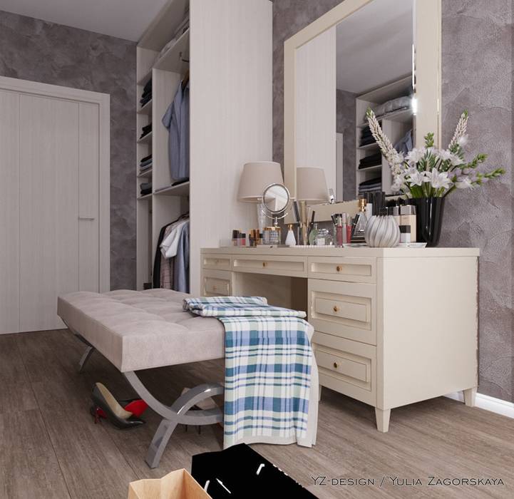 Гардеробная, YZ-design YZ-design Minimalist dressing room Wood-Plastic Composite