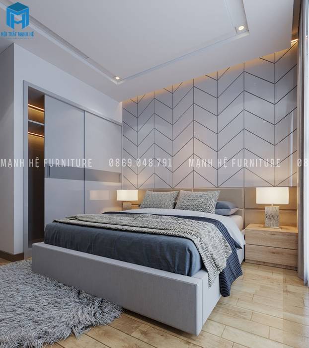 Designer, Công ty Cổ Phần Nội Thất Mạnh Hệ Công ty Cổ Phần Nội Thất Mạnh Hệ Camera da letto piccola MDF