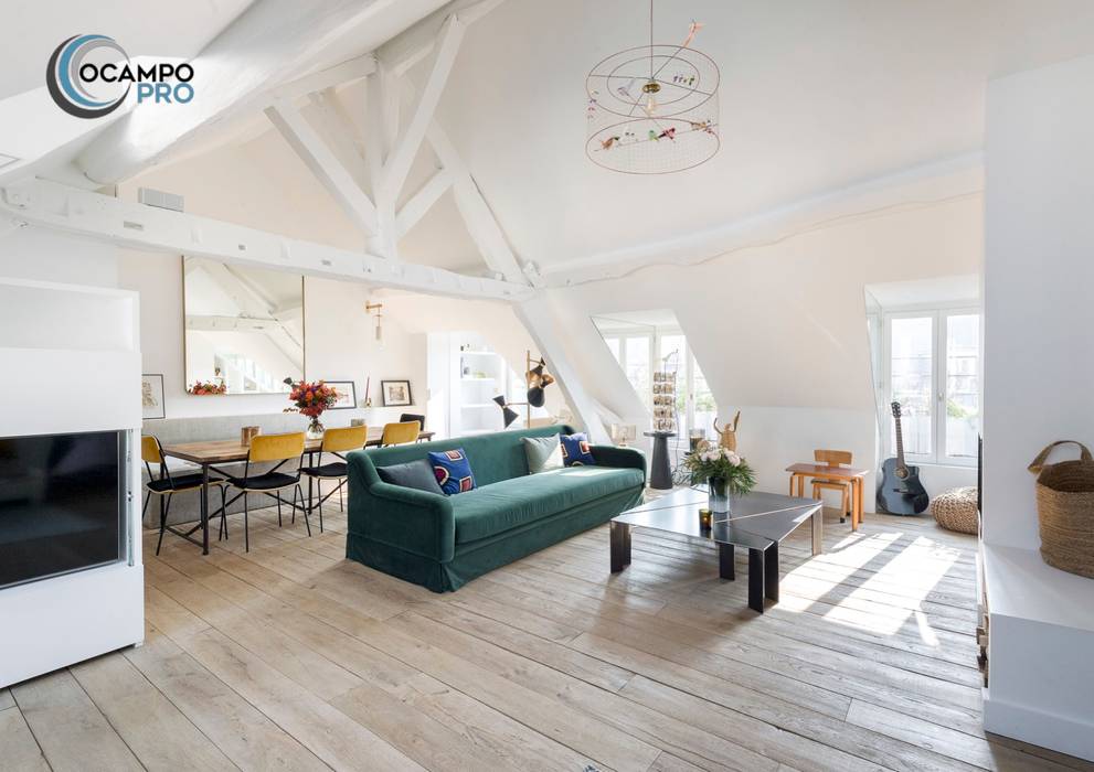 Rénovation partielle dans le IIe arrondissement de paris, Ocampo pro Ocampo pro Salon moderne séjour