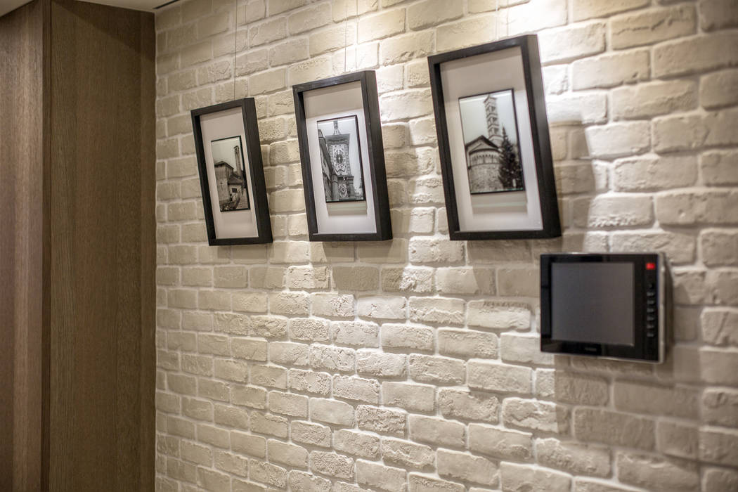 都會的鄉村風-富都新紳 富亞室內裝修設計工程有限公司 Scandinavian style walls & floors Bricks
