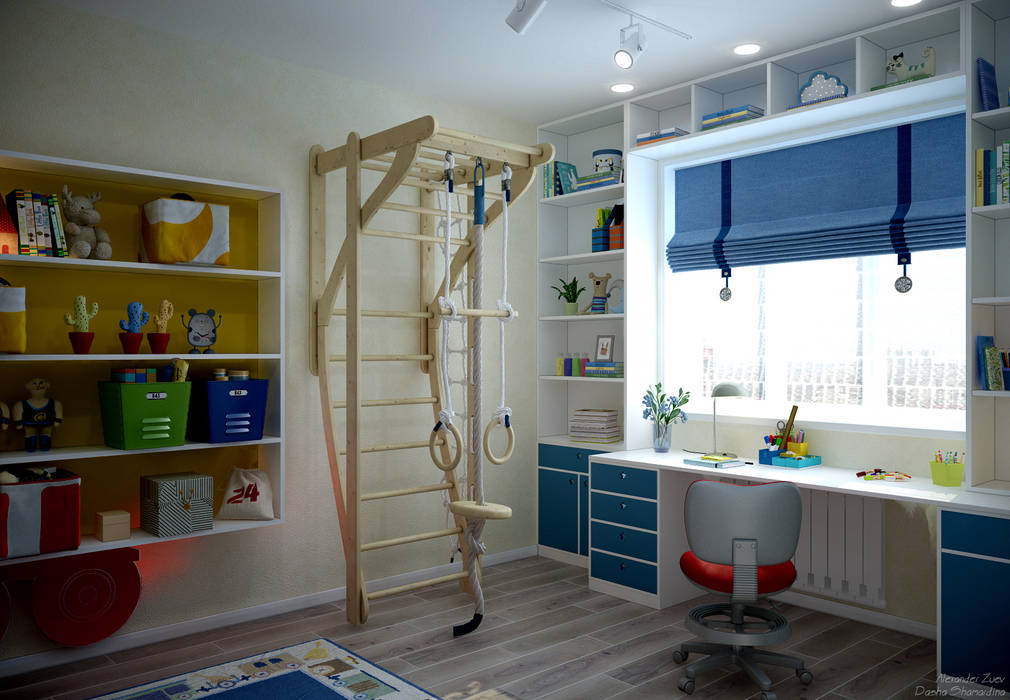 Дизайн детской для мальчика в 2-х комнатной квартире по ул. Дальняя, г.Краснодар Студия интерьерного дизайна happy.design Детская комната в стиле модерн