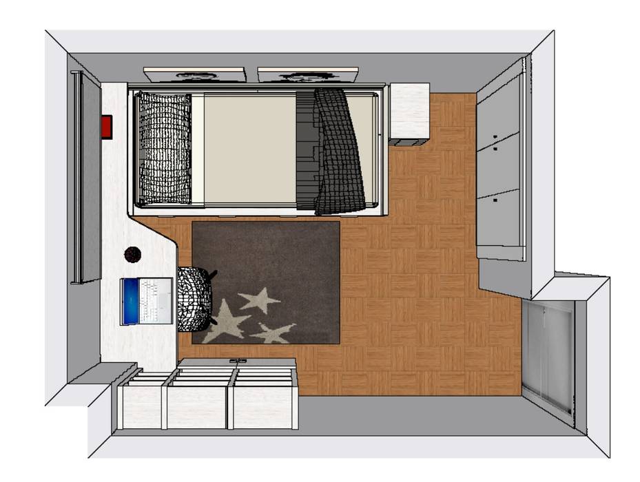 diseño 3D- distribución en planta Metrocuadrado, diseño de interiores Habitaciones de niñas Aglomerado diseño3D,habitaciónamedida,muebleinfantil,mueblesros