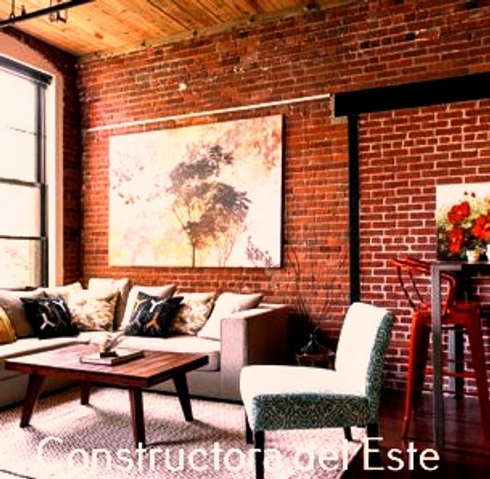 Comedor Casa Costa del Este, Constructora del Este Constructora del Este Rustic style dining room Bricks