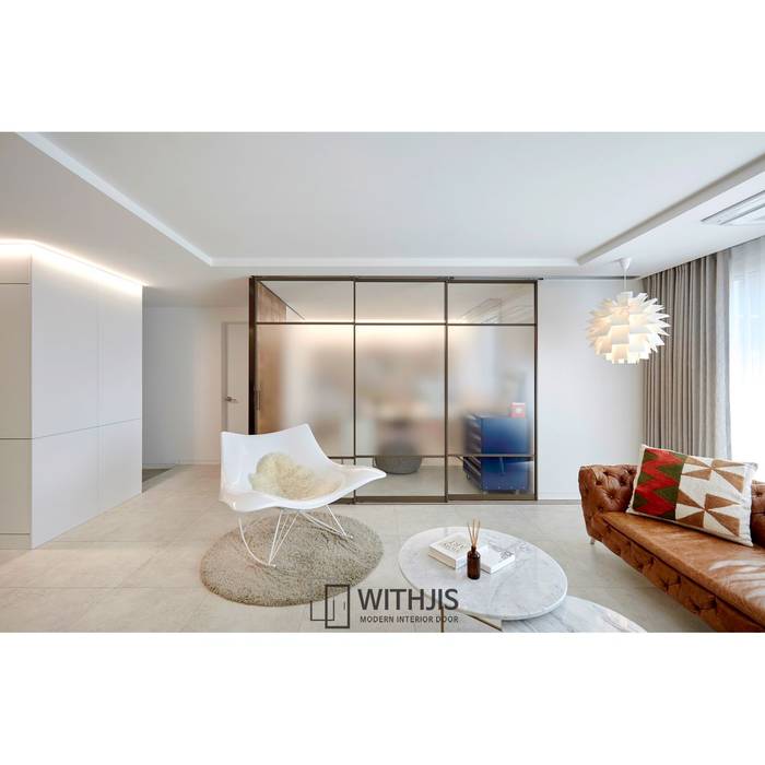3연동 슬라이딩도어 디자인A3, WITHJIS(위드지스) WITHJIS(위드지스) Puertas interiores Aluminio/Cinc