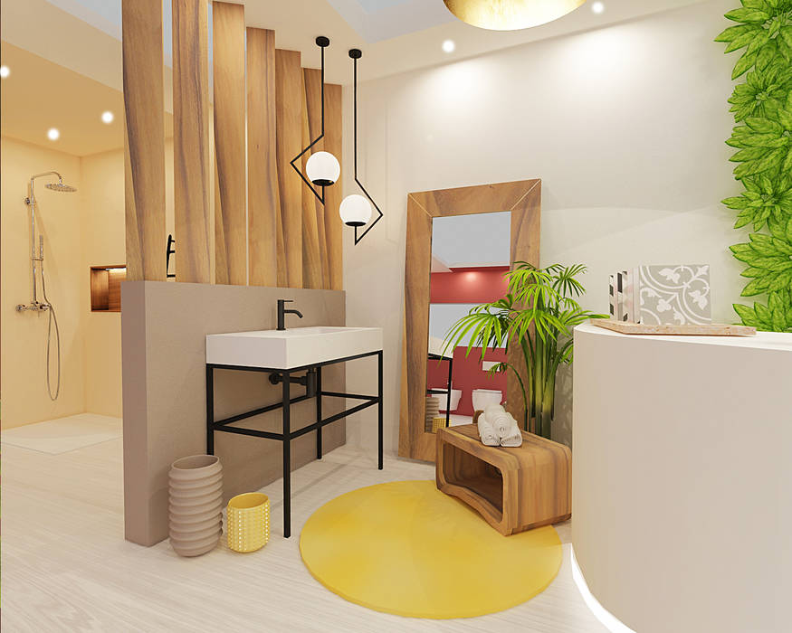 Smile Bath S.A. Minimalistische badkamers Hout