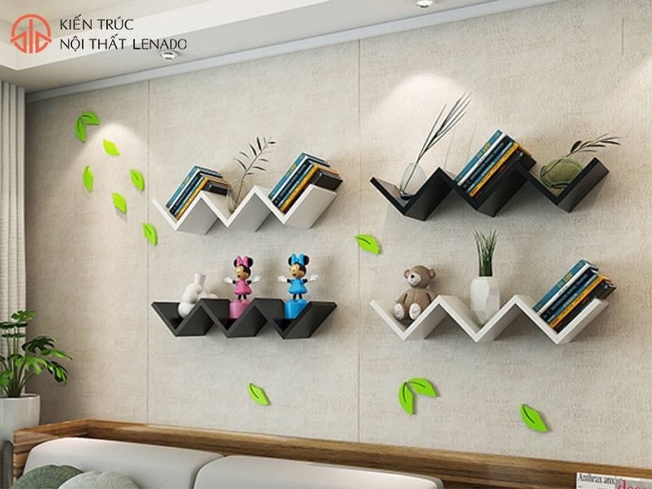 Ý tưởng thiết kế kệ sách gỗ vô cùng ấn tượng, Kiến trúc và nội thất Lenado Kiến trúc và nội thất Lenado Modern Living Room MDF Shelves