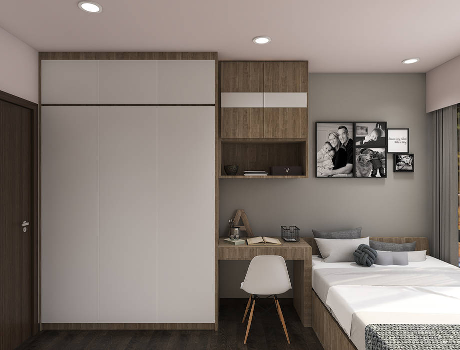 Study Unit Design In Bedroom Scandinavian Style Bedroom By
