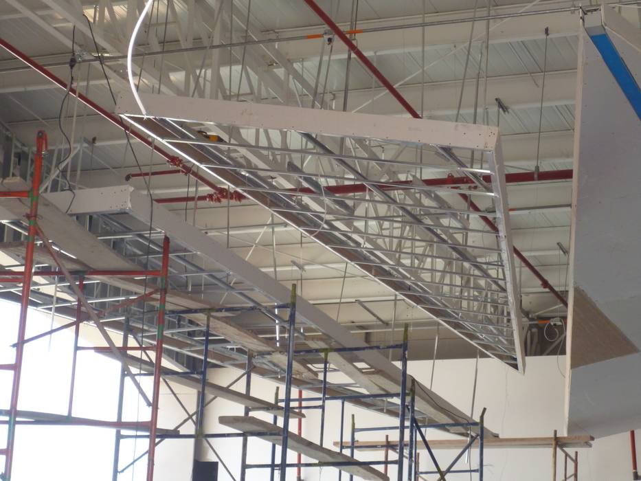 instalación estructura galvanizada para drywall inter drywall Espacios comerciales Oficinas y tiendas